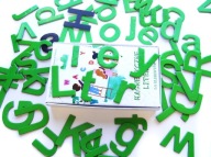 Magnety na chladničku ZELENÉ PÍSMENA 80 PRVKOV