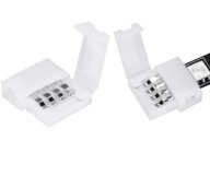 KONEKTOR PRE RGB RGBW LED PÁS 10mm 4PINOVÝ PRIAMY RÝCHLOKONEKTOR BEZ PÁJKY