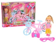 Mini bábika + bicykel 7750