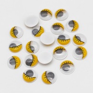 POHYBLIVÉ OČI NA DEKORÁCIU 12x3,5mm 20ks