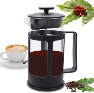 Piestový lúhovač 350ml na kávu, čaj, bylinky so sitkom, BOROSILIKÁTOVÉ sklo