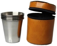 TURISTICKÉ KOVOVÉ OKULIARE, Púzdro, 4 KS, 70ML, SKLO NA VÝLET