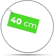 ČIERNA drôtená obruč na lapač snov, 40 cm