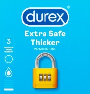 DUREX Extra Safe vystužené kondómy, 3 kusy