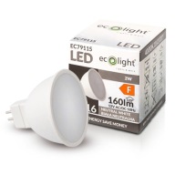 LED žiarovka MR16 12V 2W = 20W 160lm Neutrál