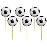 pikery FUTBAL futbalová DEKORÁCIA na muffiny futbalové POHÁRKY 6 ks