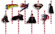 NARODENINOVÉ SLAMKY s POSTAVIČKAMI - SUPERMAN MARVEL COMICS BIRTHDAY - 8 ks.