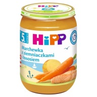 HiPP Mrkva so zemiakmi a lososom, 190g