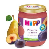 HiPP BIO ovocný dezert so slivkou a hruškou + jód