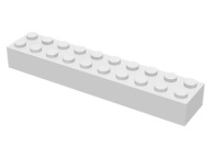 LEGO 3006 BRICK 2x10 biela NOVINKA (6g)
