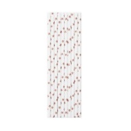 Papierové slamky 10 ks Rose Gold Stars