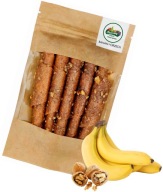 OVOCNÉ VALCE Banán s orechmi 50g Prírodný ovocný snack Banán