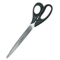 KANCELÁRSKE NOŽNICE, 25,5 cm, NEREZ, ČIERNA