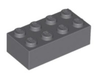 LEGO BEAM 2X4 TMAVO SIVÁ 3001