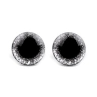 GLITTER SILVER MASCOT EYES 10 mm