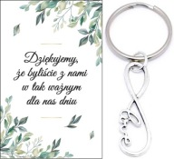 ĎAKUJEME HOSTÍM DARČEK SVADOBNÉ SVADOBNÉ SPOMIENKY KĽÚČOV S INFINITY