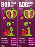 SNAIL SNACK Bob Slimák jablkovo-slivková roláda 2 x 30 g OVOCIE NATURAL