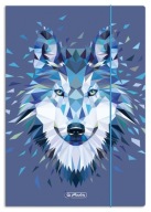 Zložka HERLITZ Wild Animals A4+ s gumičkou, MODRÁ