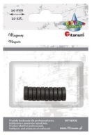MAGNETY okrúhle ČIERNA 10MM 10KS, TITANUM