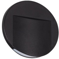 LED svietidlo na schodisko 3000K 15lm CIRCLE BLACK KANLUX