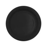 Čierne narodeninové taniere 18 cm, 6 kusov