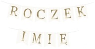 Banner ONE YEAR + BABY NAME Personalized Gold