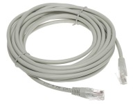 Patchcord RJ45/5.0-GREY UTP cat.5e sivý 5m
