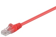 CAT5e U/UTP sieťový kábel, červený 0,5 m