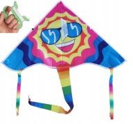FAREBNÝ KITE rôzne vzory s líniou 80 CM