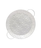 KOVOVÝ DEKORATÍVNY PODANÍK S OZDOBAMI Q34CM
