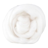 Česaná vlna na plstenie Česaná vlna Biela 50g 2m Mäkká 19mic Snow