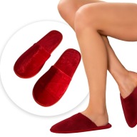 PAPUČKY DOMÁCE PAPUČKY PRE HOSTÍ HOTELA, PRIKRÝVANÉ 29 cm ČERVENÉ - 1 PÁR
