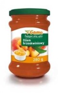 Broskyňový džem s nízkym obsahom cukru 280g Gama
