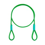 Lano PVC Oceľový kábel s očkami Slučky 5mm 90cm 0,9m