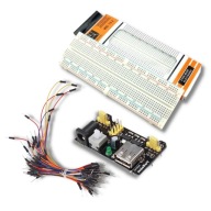 Súprava 3v1 MB-102 doska 830 polí + zdroj + štartovacie káble 65 ks pre Arduino
