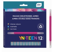 OBOJSTRANNÉ JUMBO TROJUHOLNÍKOVÉ TROJUHOLNÍKOVÉ ZNAČOVAČE, 12 FARIEB