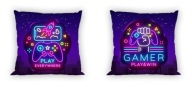 OBOJSTRANNÝ POVLAK NA VANKÚŠ 40x40 NEON HERNÝ PC