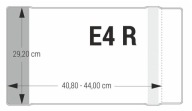 E4R nastaviteľný poťah 29,2cmx40,8-44cm
