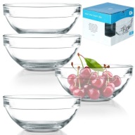4x ŠALÁTOVÉ misky malé sklenené misky na šaláty, snacky, dezerty, zmrzlinu