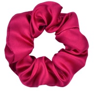 Gumičky do vlasov scrunchie, ružový satén, bez spojov, satén