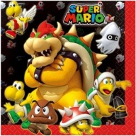 SUPER MARIO a LUIGI obrúsky narodeninové 33cm 20 ks