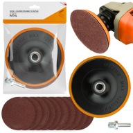 Súprava BRÚSNYCH KOTÚČOV s KOTÚČOM na 125 mm brúsny papier, suchý zips P40 P60 P80