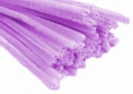 Plyšové drôty kreatívne plastové nabíjadlo 6 mm 30 cm FIALOVÁ 20 ks.