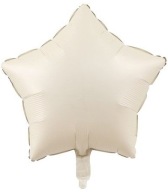 Béžový hviezdicový fóliový balón 45 cm narodeninový