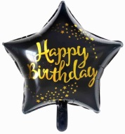 HAPPY BIRTHDAY Hviezdny fóliový balón - 45cm