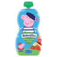 BoboVita Peppa Pig Jahodová a čerešňová pena s banánom po 6 mesiacoch 100 g