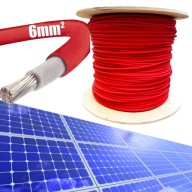 SOLÁRNY KÁBEL DRÔT 6mm2 (ČERVENÝ) METER 1m