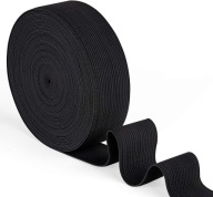PLOCHÁ GUMA pletená 30mm - 5m Čierna 3cm