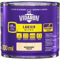 Nitro priehľadný lesklý lak VIDARON 0,2L