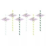 Pruhované papierové tuby s pterodaktylom 20cm, 6 ks